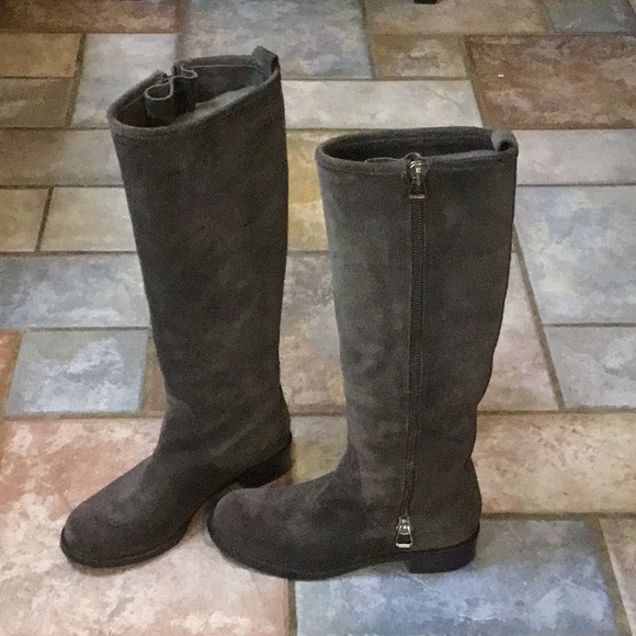 Jimmy Choo Gray Suede Heel Boots - Picture 2 of 16